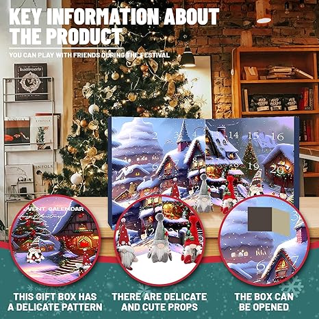 Gleemora | Gnome Countdown Calendar | Magical Holiday Cheer