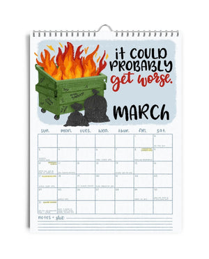 Here We Fucking Go Again - Sass Calendar 2024 marnetic