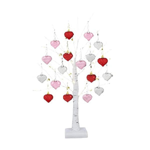 LumiBloom – Heart-Adorned LED Birch Table Decor