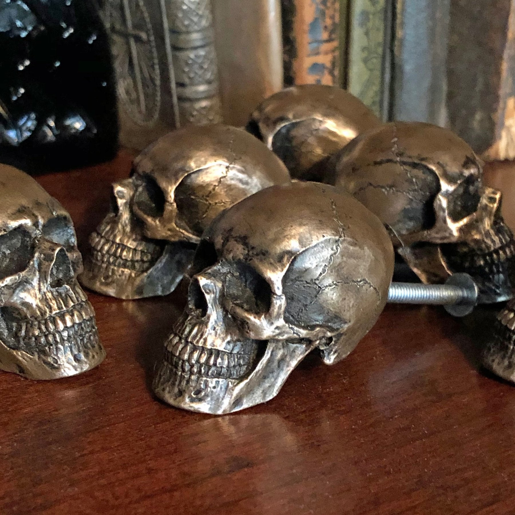 BoneCraft - Bronze Skull Knobs