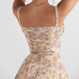 LA VIERA - Corset Lace-Up Summer Dress