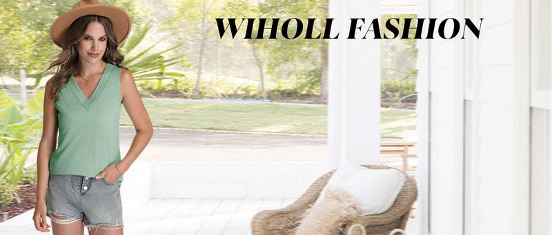 SereneFit - Chic Sleeveless V-Neck Top for Everyday Ease