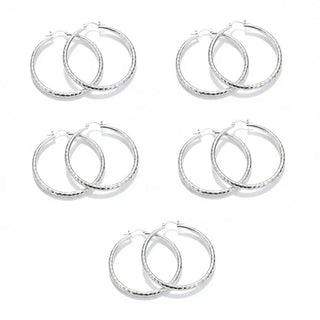 LumiLuxe – Brilliant Diamond Cut Hoop Earrings