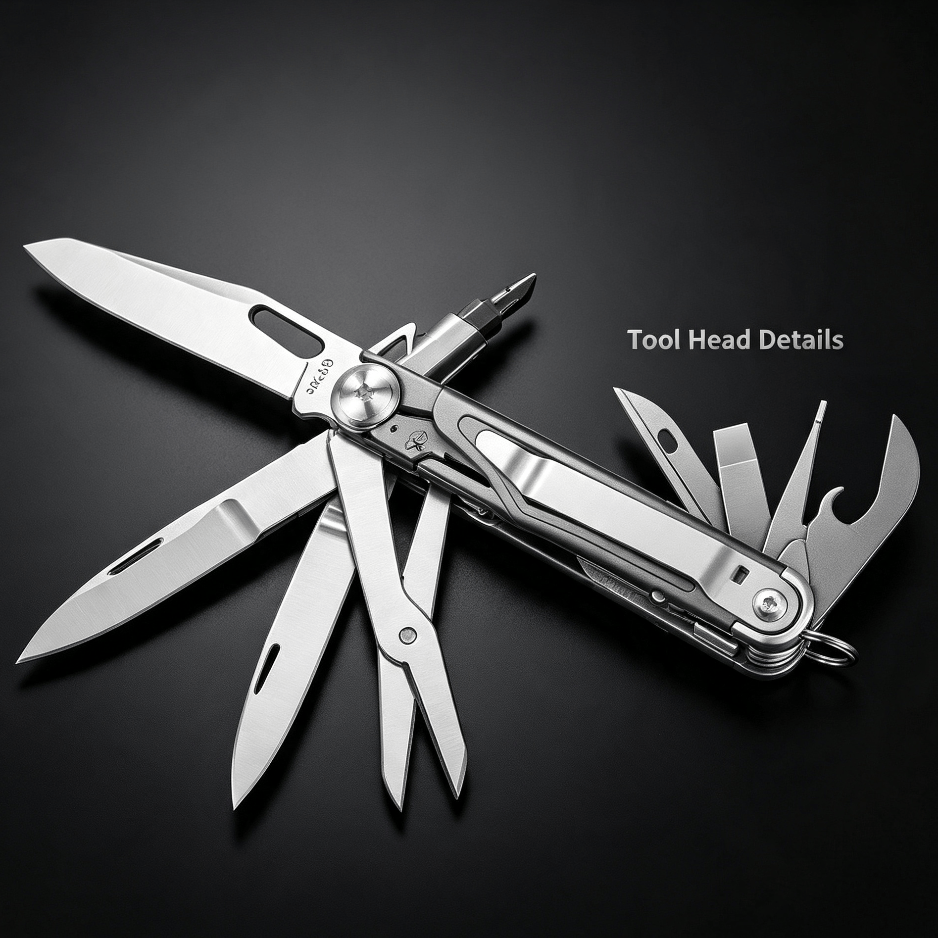 12‑in‑1 Multi‑Tool Pocket Knife, Stainless Steel Folding Utility Tool