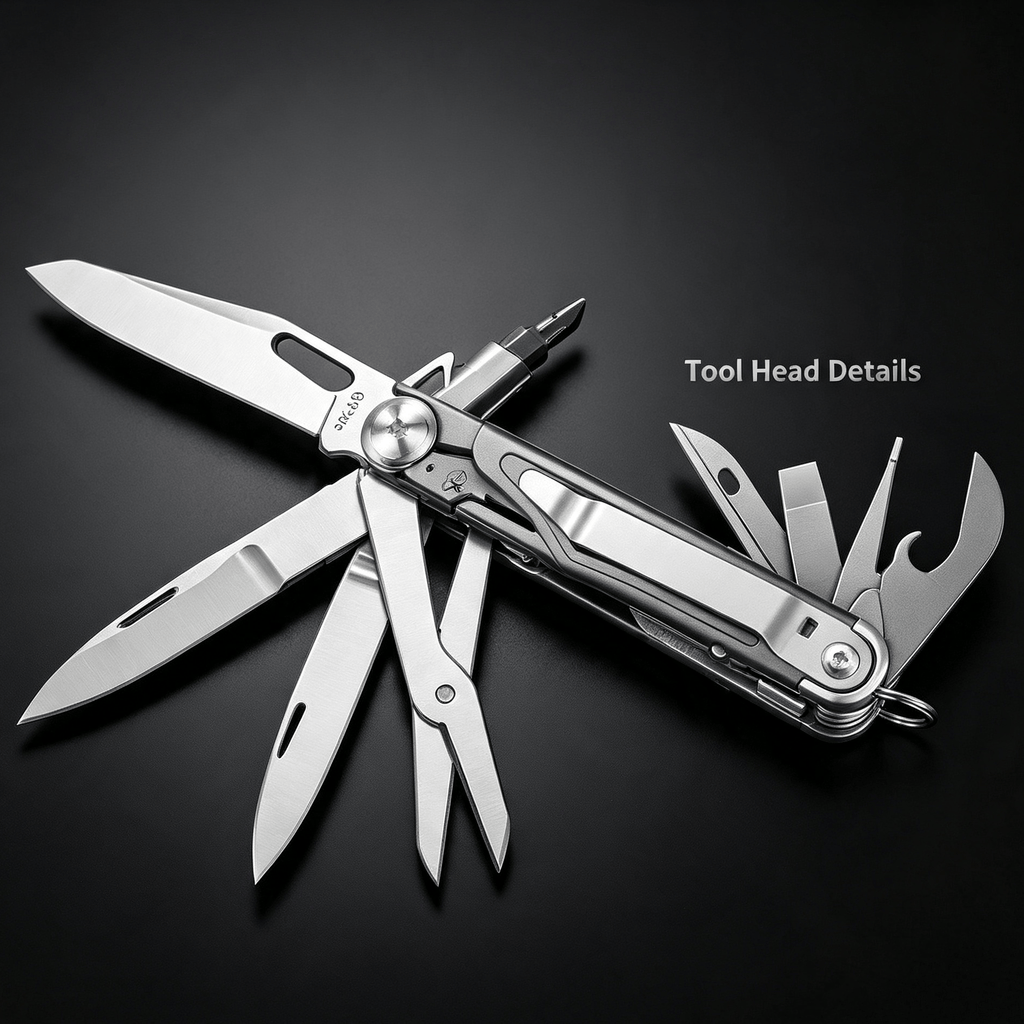 12‑in‑1 Multi‑Tool Pocket Knife, Stainless Steel Folding Utility Tool