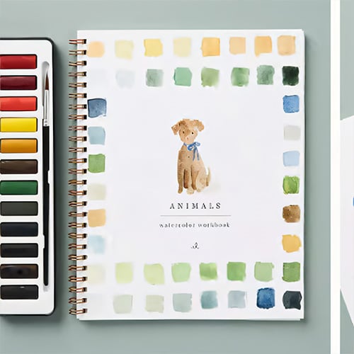 AquaBliss - Beginner Watercolor Learning Book