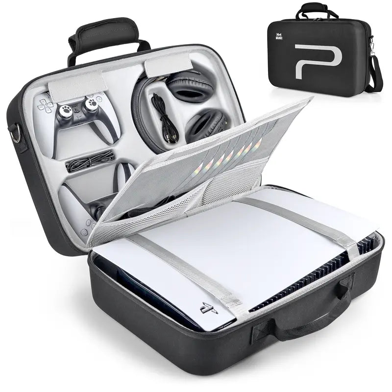 ConsoleShield - Premium PS5 Carrying Case with Custom Compartments