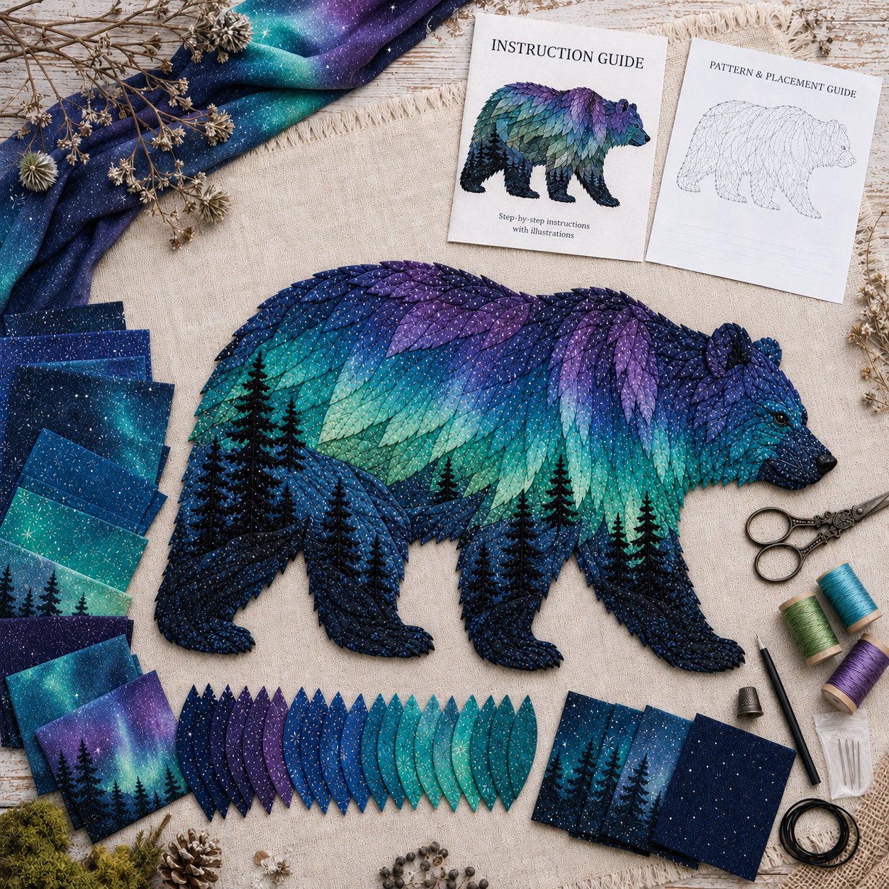 SkyStitch – Northern Lights Patchwork Kit