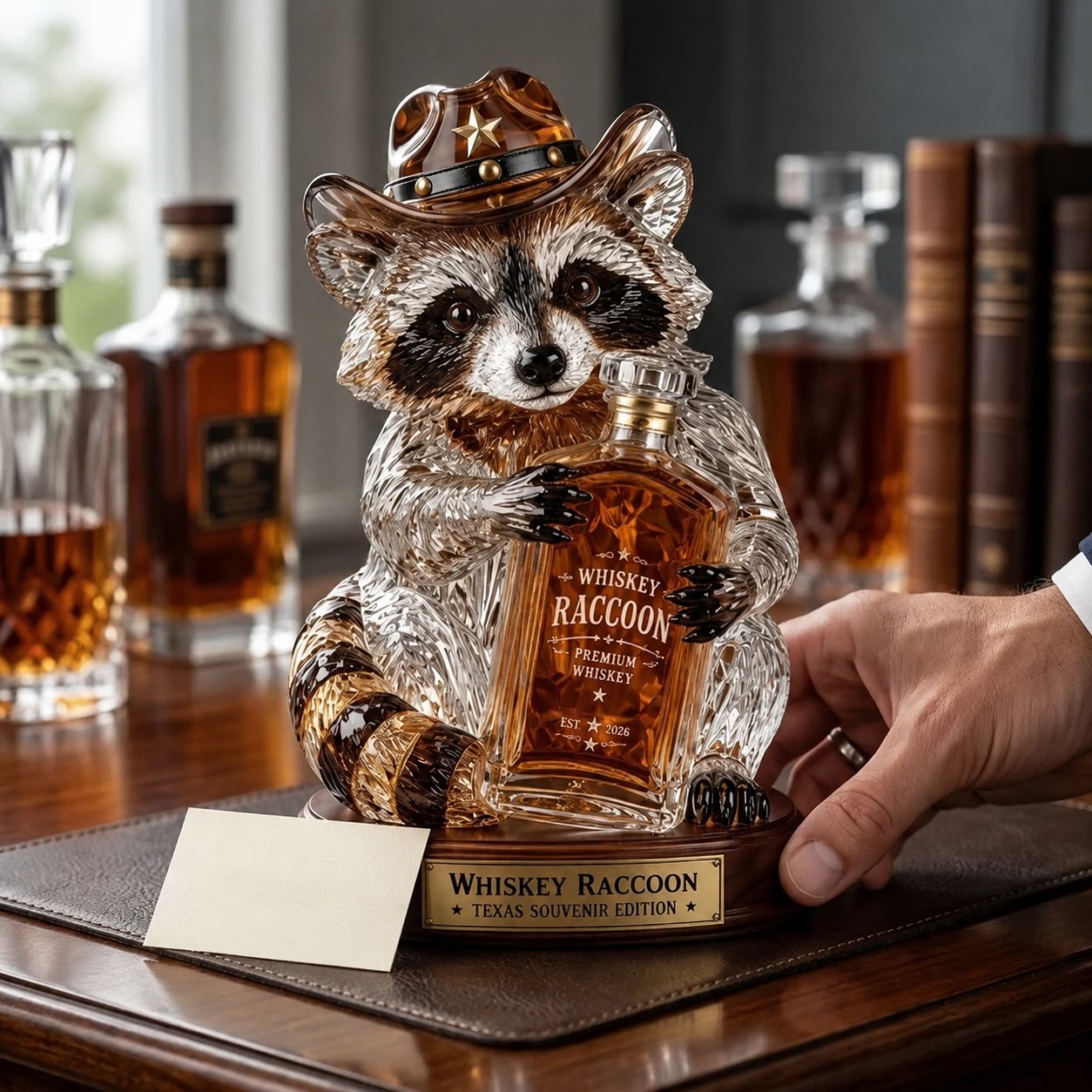 BarrelBandit – Premium Wild West Crystal Whiskey Decanter