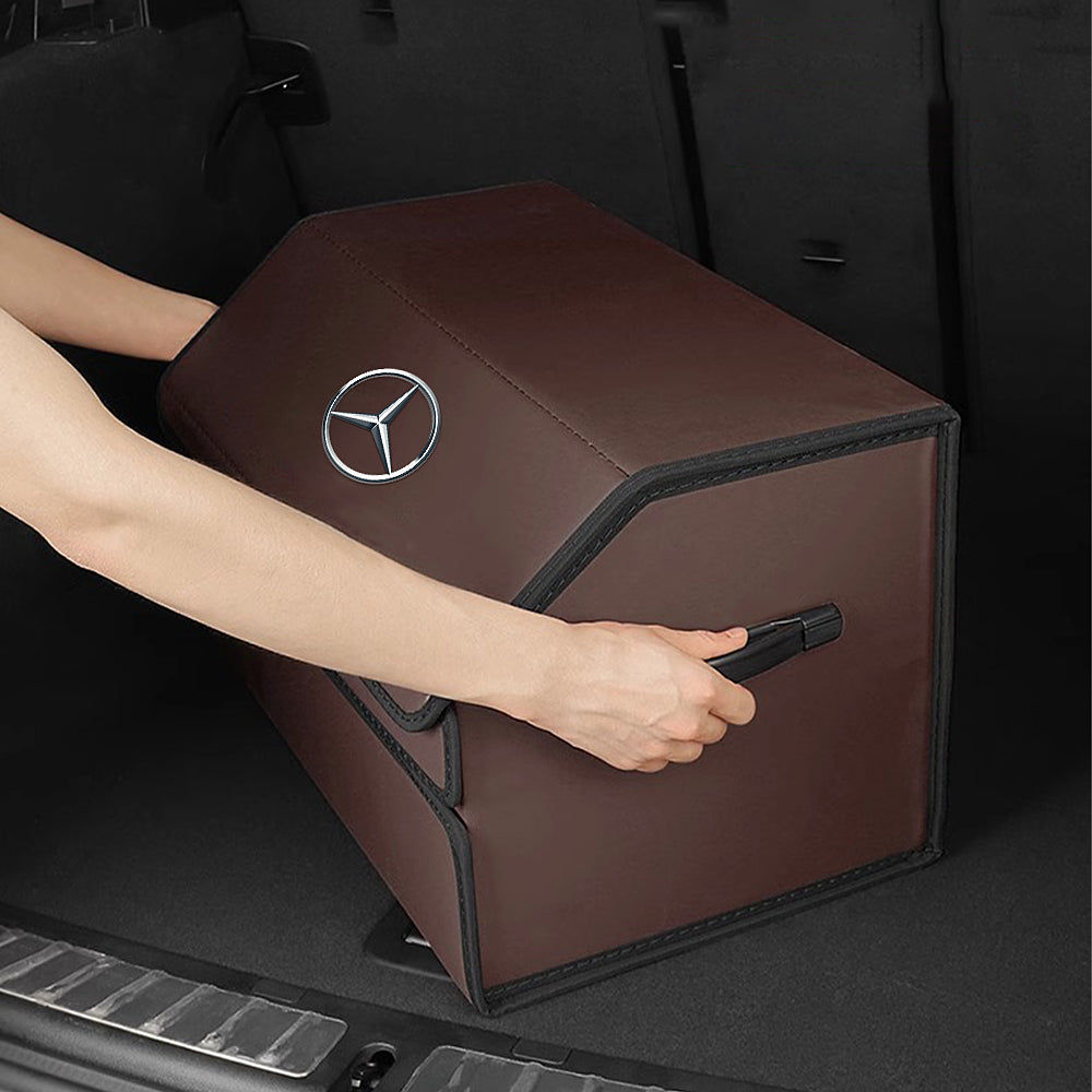 AutoNest - Elegant Leather Trunk Organization System