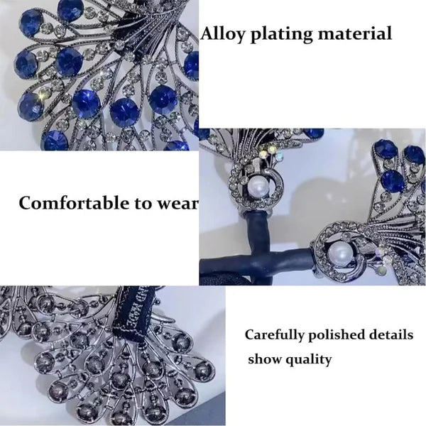 CrystalLeaf – Vintage Rhinestone Ponytail Clip