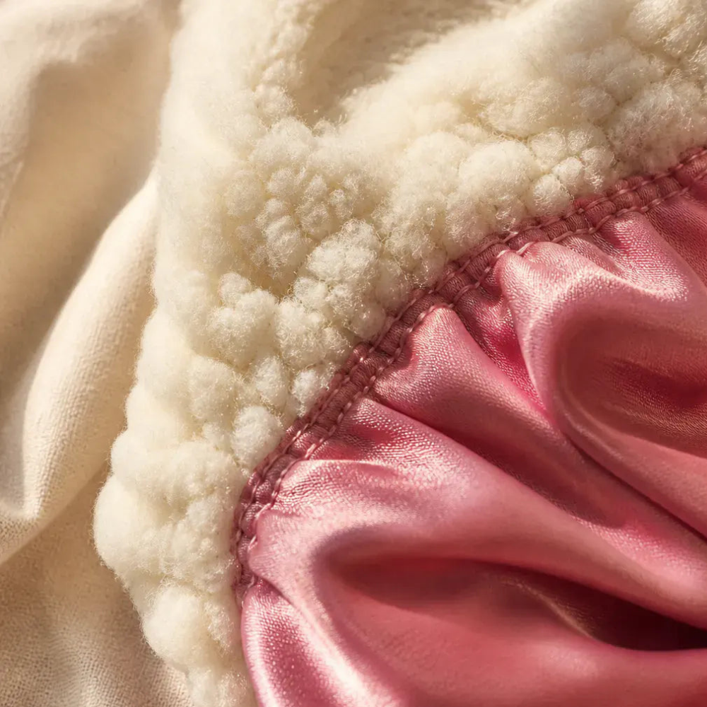 BunnyBonnet – Satin-Lined Sherpa Hair Protection Hood