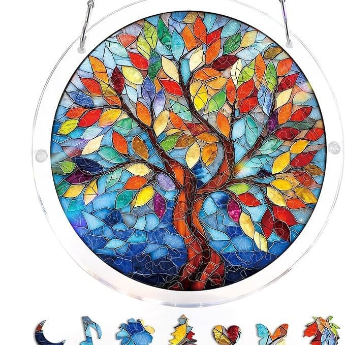 EmeraldFlame –  Acrylic 80 Pcs Suncatcher Puzzle