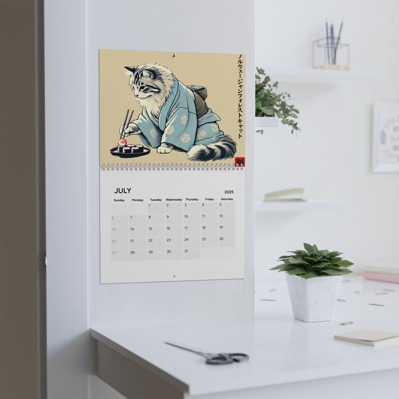 2025 'Cats in Kimonos Eating Sushi' Calendar
