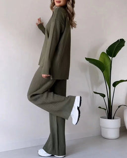 EffortlessChic – Slit Casual Two-Piece Set