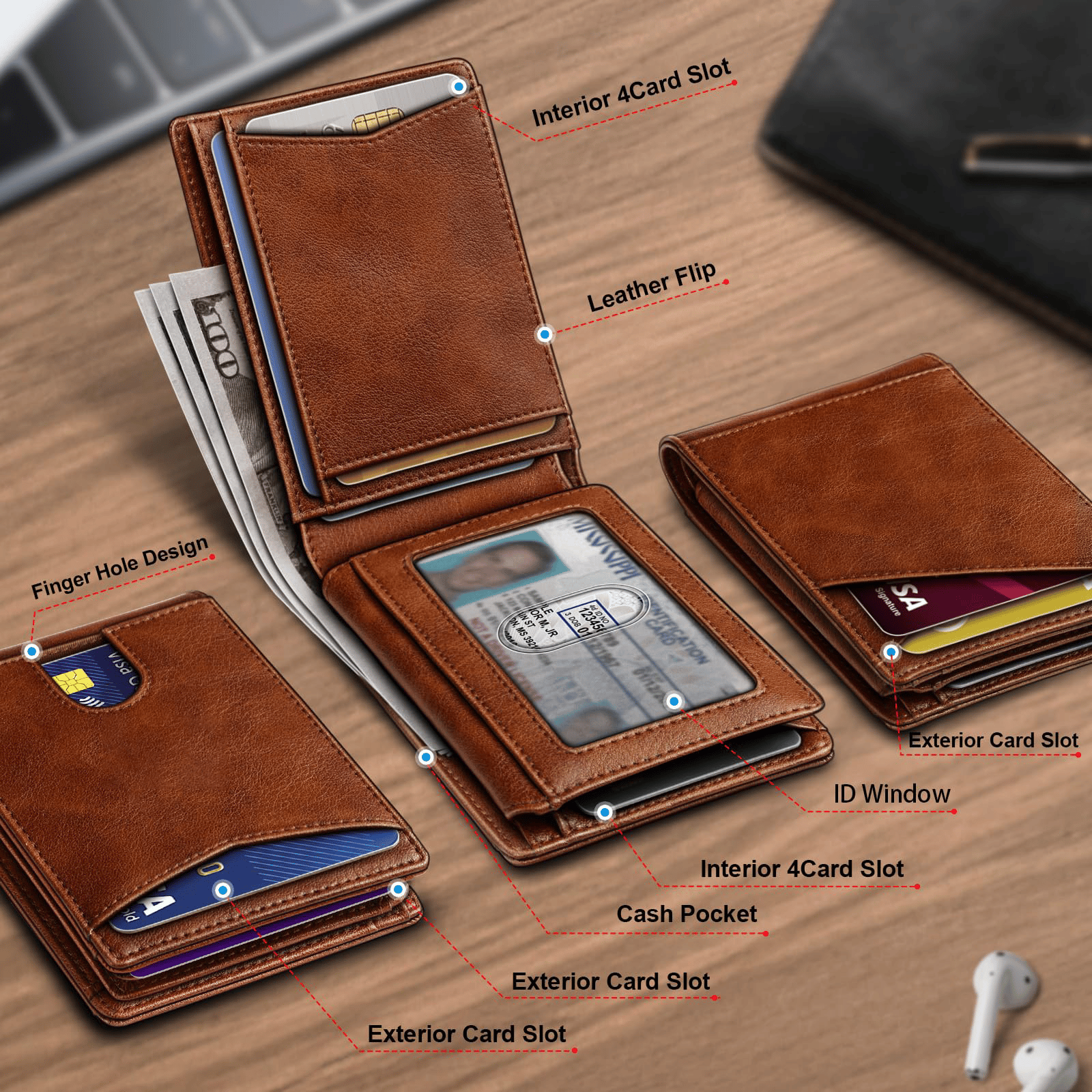 SlimGuard – Leather Front Pocket Card Holder