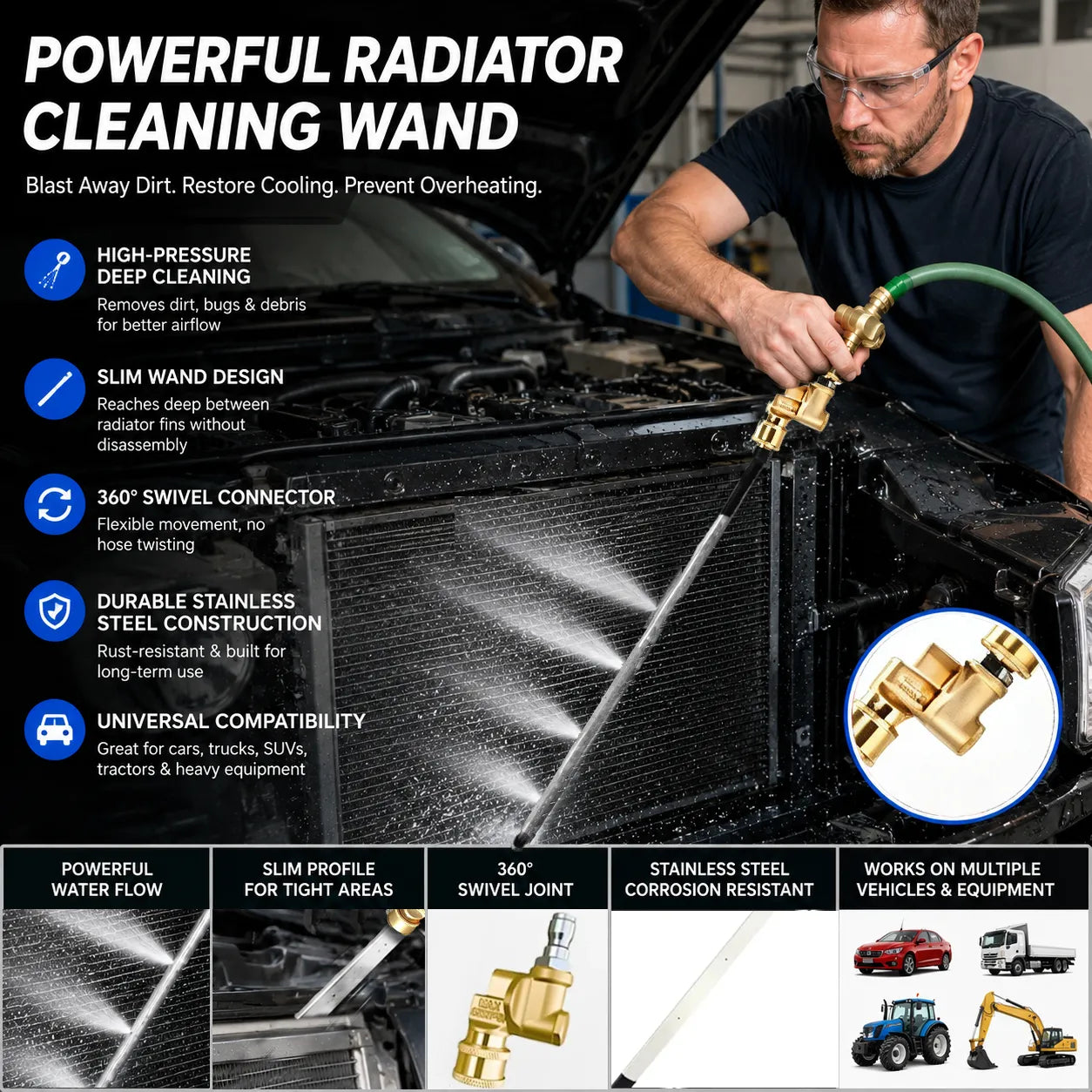 RadiantReach – Long-Reach Radiator Cleaning Wand