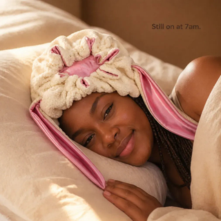 BunnyBonnet – Satin-Lined Sherpa Hair Protection Hood