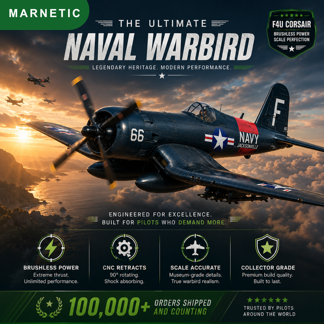✨Summer Refreshing Sale ⚡Large-Scale F4U Corsair RC Airplane with Brushless Power