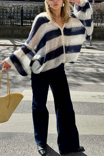 VibeLayer - Y2K Stripe Sweater
