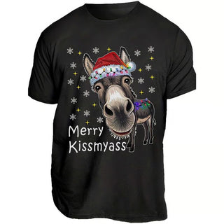 KissMyAss - Funny Donkey Christmas T-Shirt
