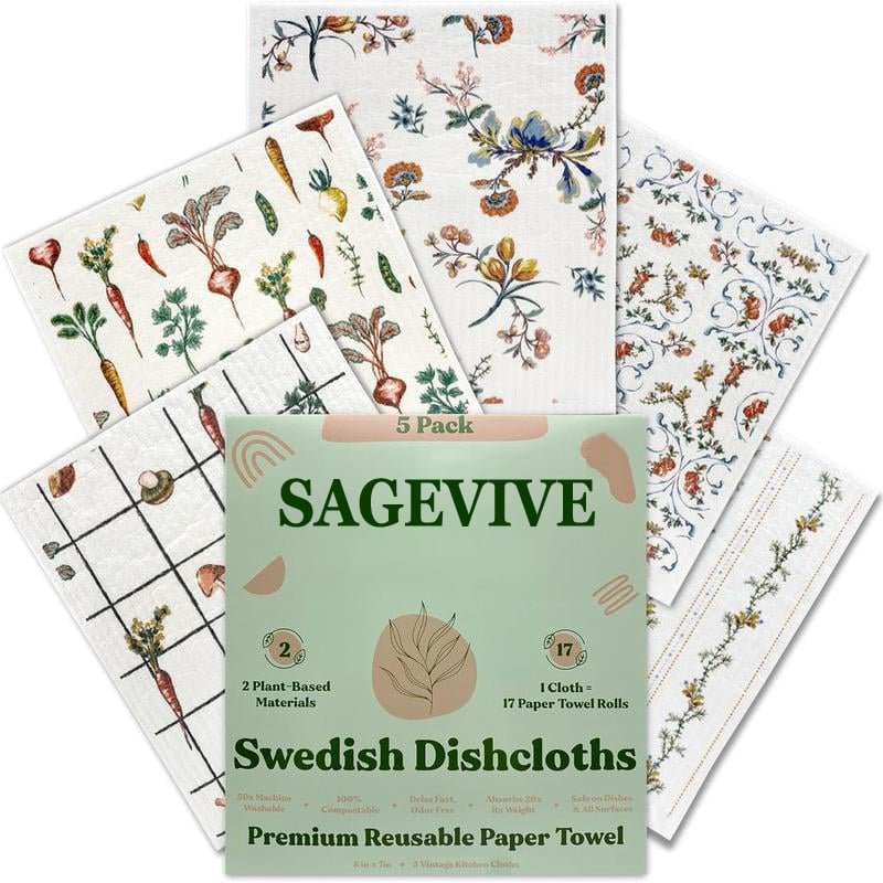FreshFiber - Ultra-Absorbent Swedish Dishcloth Set