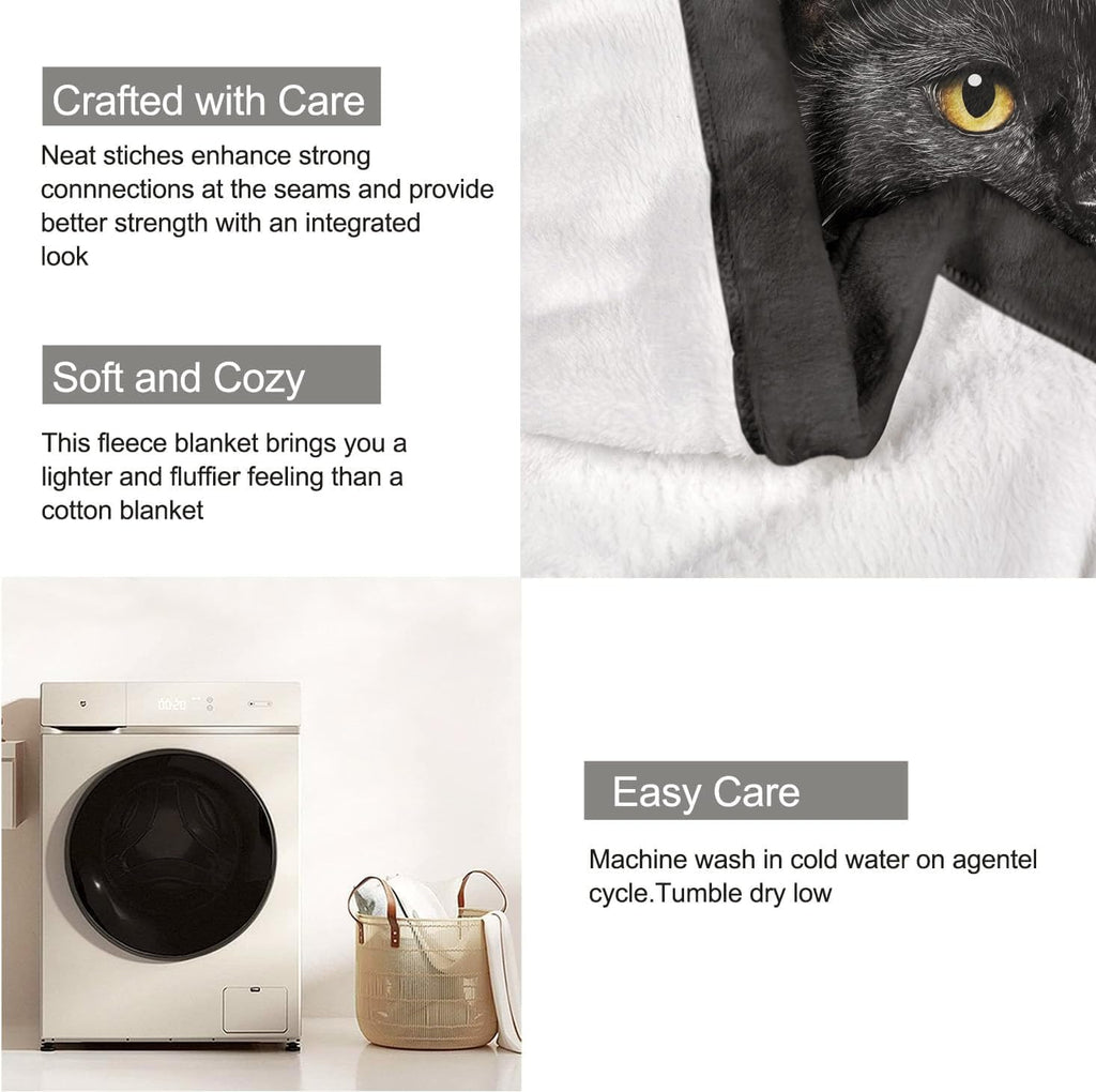 CreepyCuddles - Gothic Black Cat Blanket