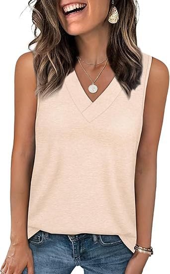 SereneFit - Chic Sleeveless V-Neck Top for Everyday Ease