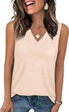 SereneFit - Chic Sleeveless V-Neck Top for Everyday Ease