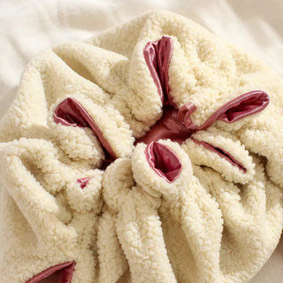 BunnyBonnet – Satin-Lined Sherpa Hair Protection Hood