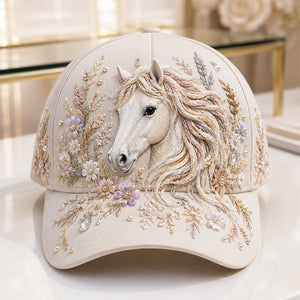 RusticReign – Vintage Horse Embroidered Cowgirl Hat