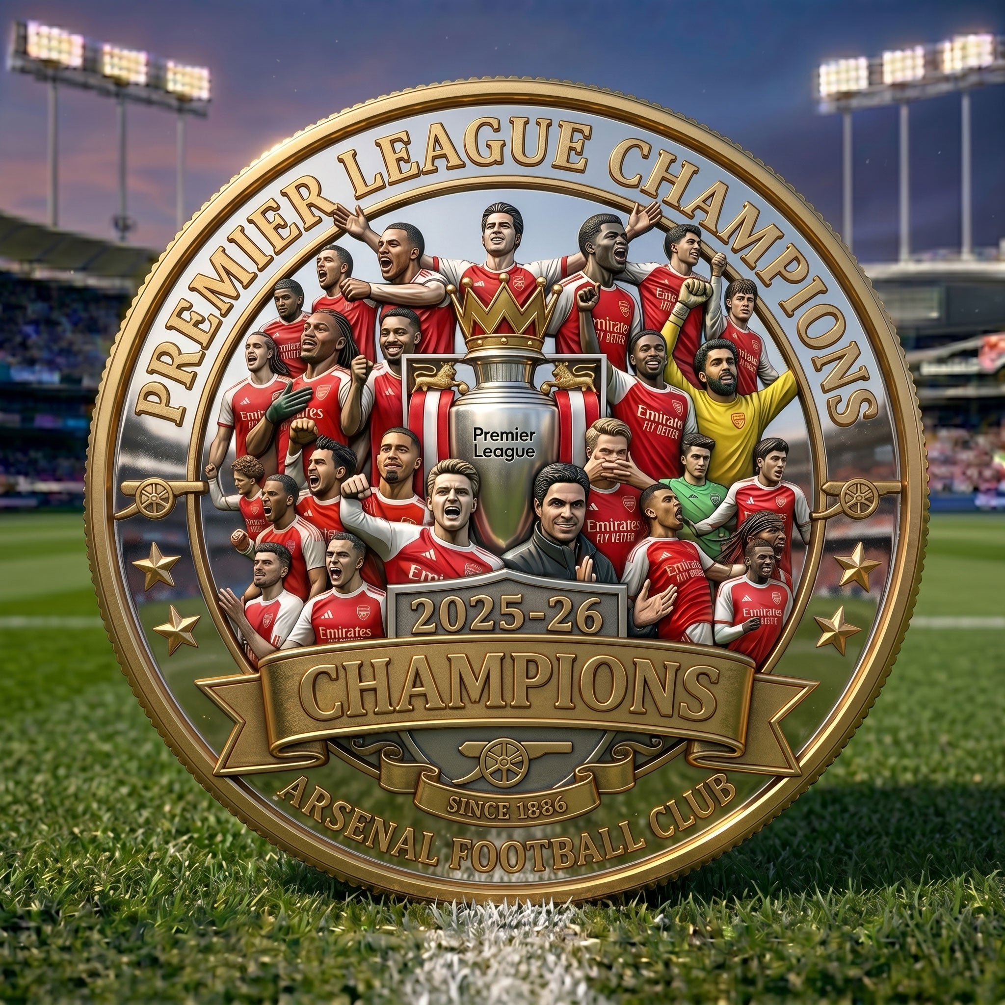 Arsenal 2025–26 Premier League Champions Commemorative Coin