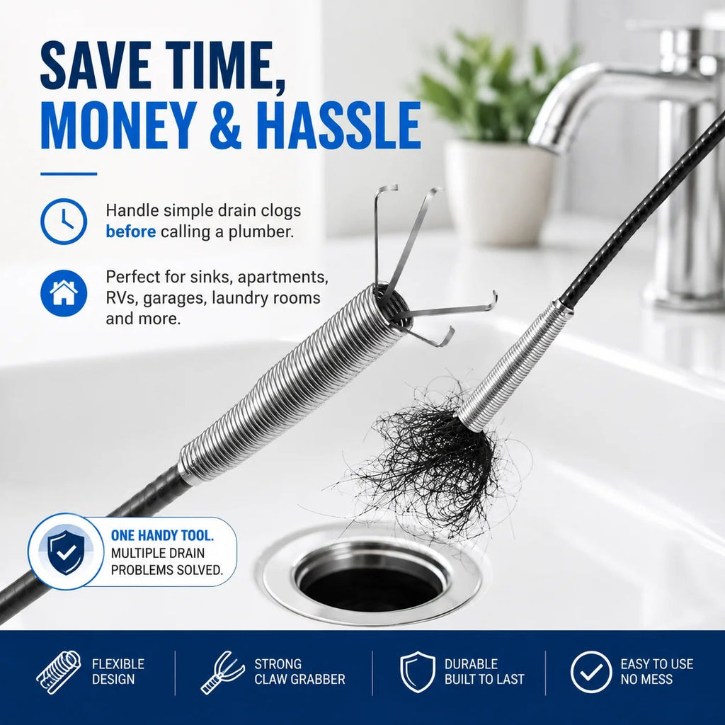 FlowGuard – Professional Flexible Drain Cleaning Tool