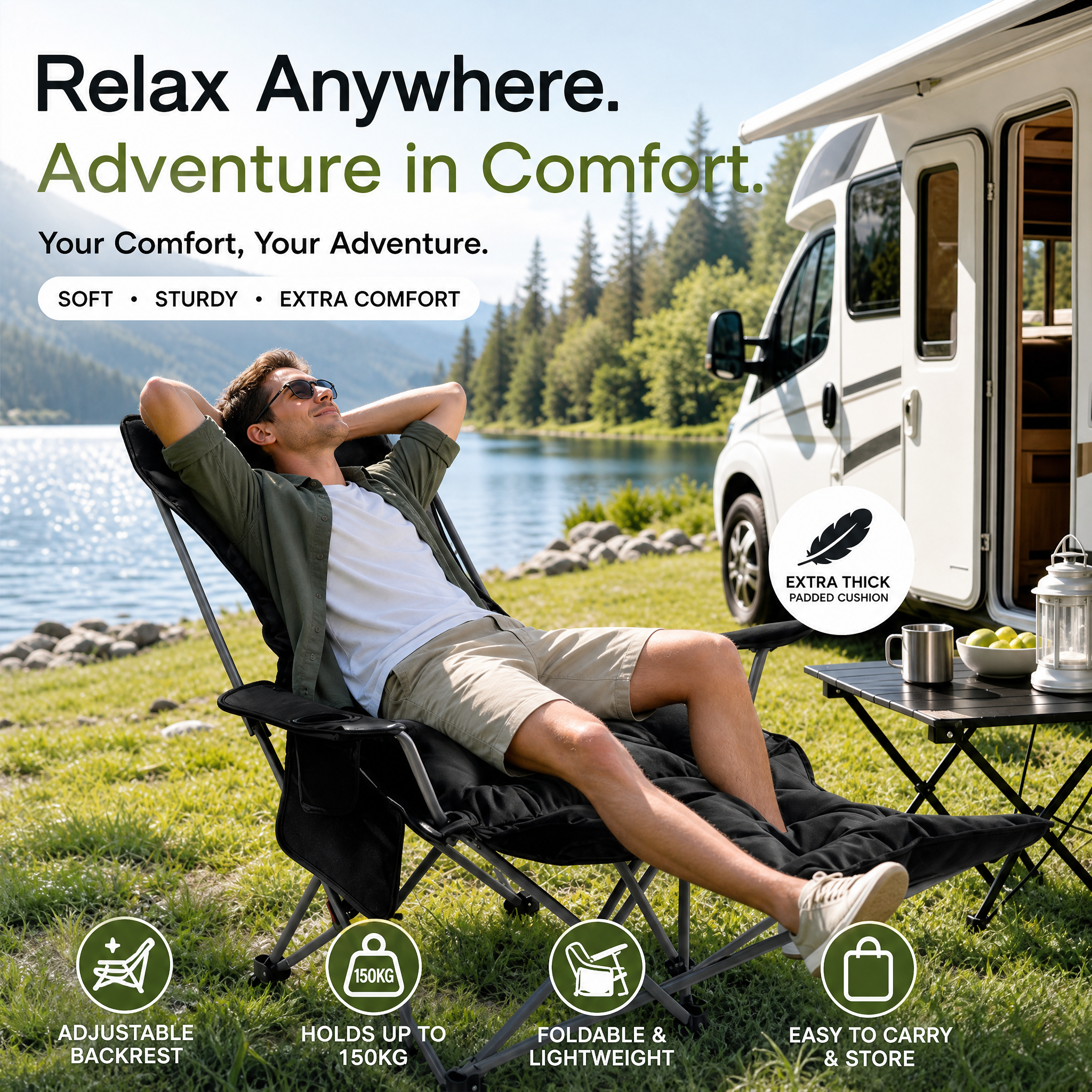 RelaxTrail – Adjustable Outdoor Folding Lounge Chair