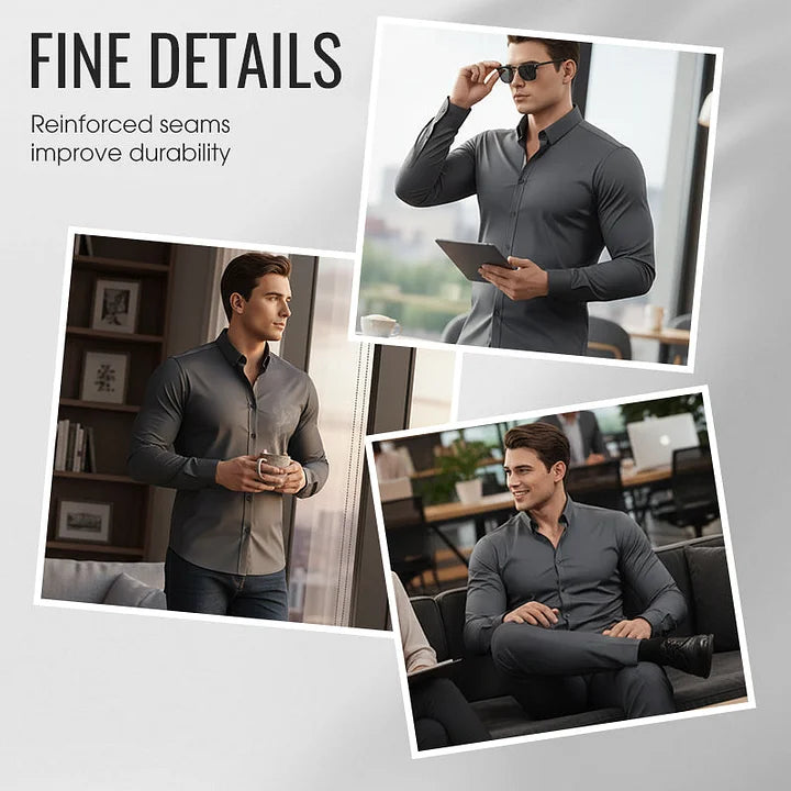 EternaStyle – Elegant Lapel Long Sleeve Shirt