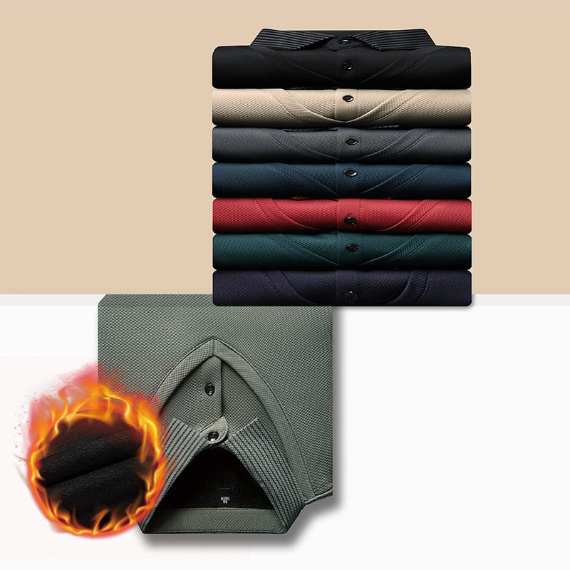 UrbanEdge - Men’s Lapel Knit Shirt Set – Modern Casual Perfection