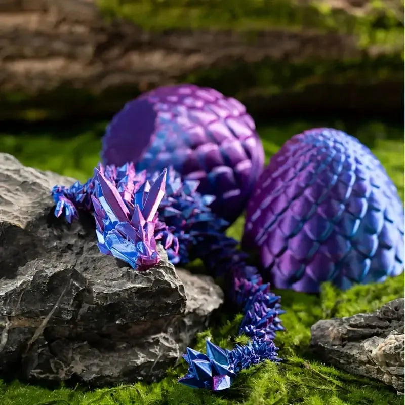 3D Dragonstone Articulated Crystal Serpent