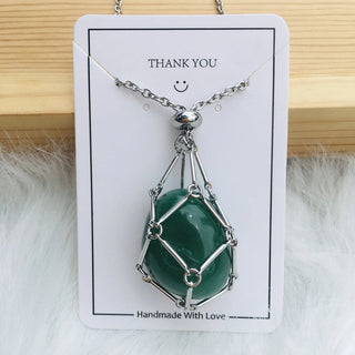 CrystalNest – Handmade Stone Holder Necklace