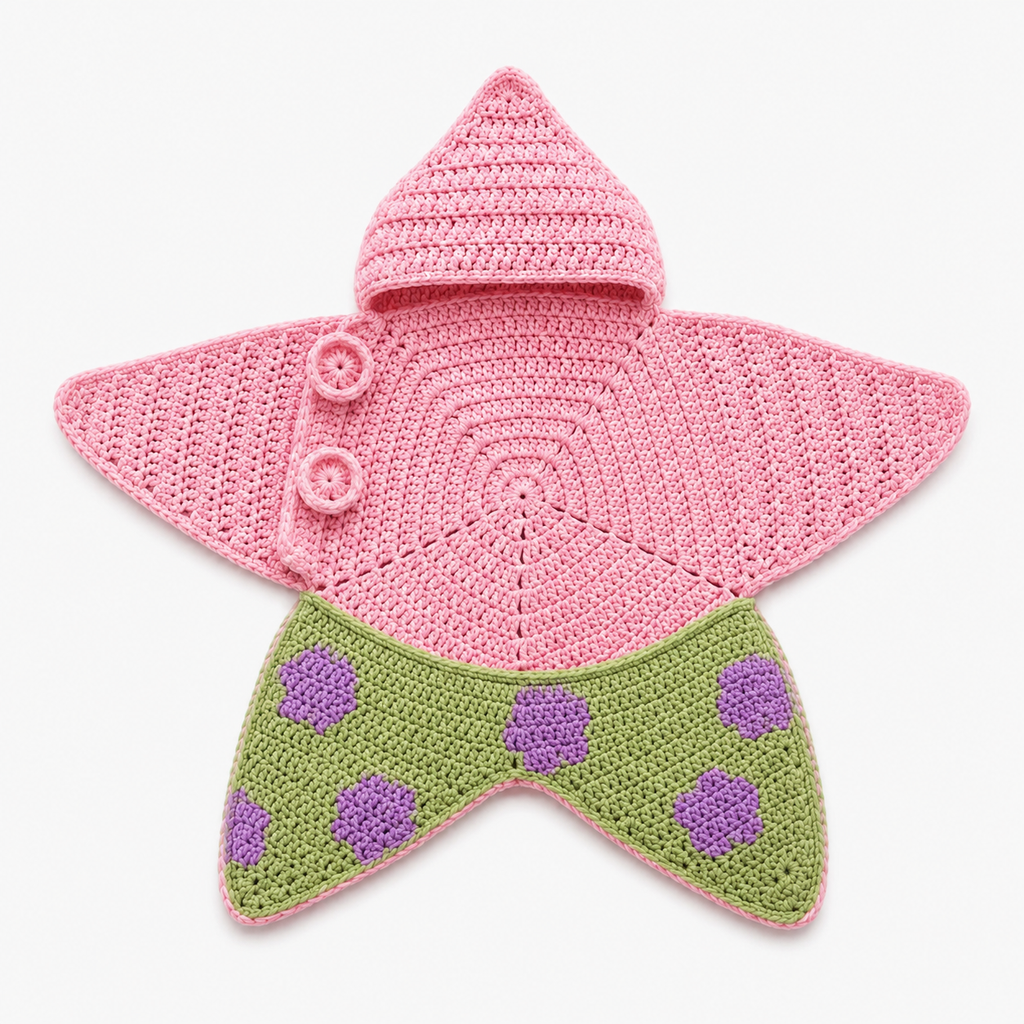 LittleLuna – Hooded Crochet Baby Comfort Blanket