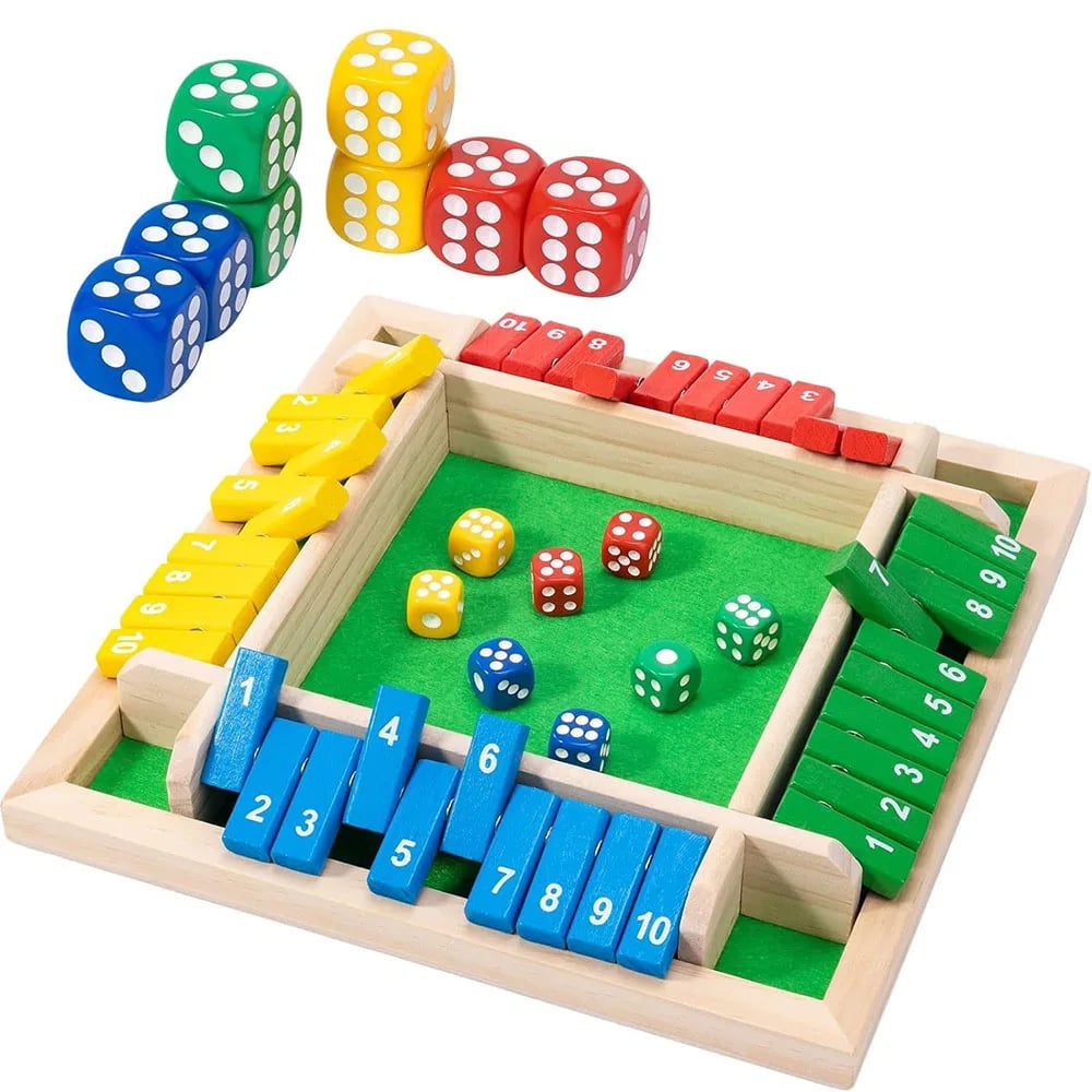 Dice Adventure - Classic Wooden Board Game for Family Fun