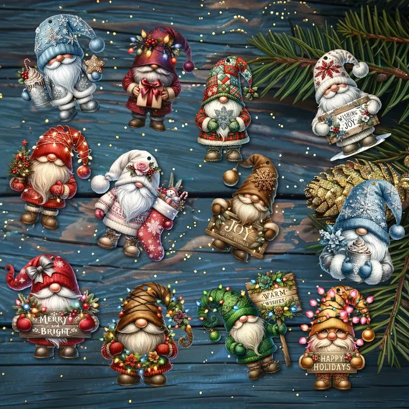 GnomeMagic - Unique Wooden Christmas Tree Ornaments