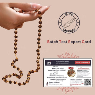 OmHarmony - Gold-Enhanced Red Sandalwood Mala for Focus
