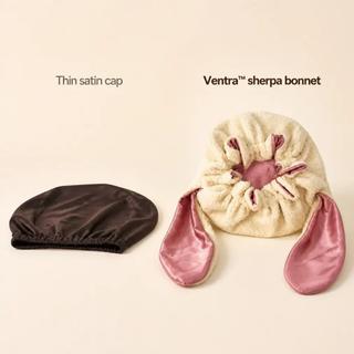 BunnyBonnet – Satin-Lined Sherpa Hair Protection Hood
