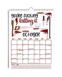 Here We Fucking Go Again - Sass Calendar 2024 marnetic