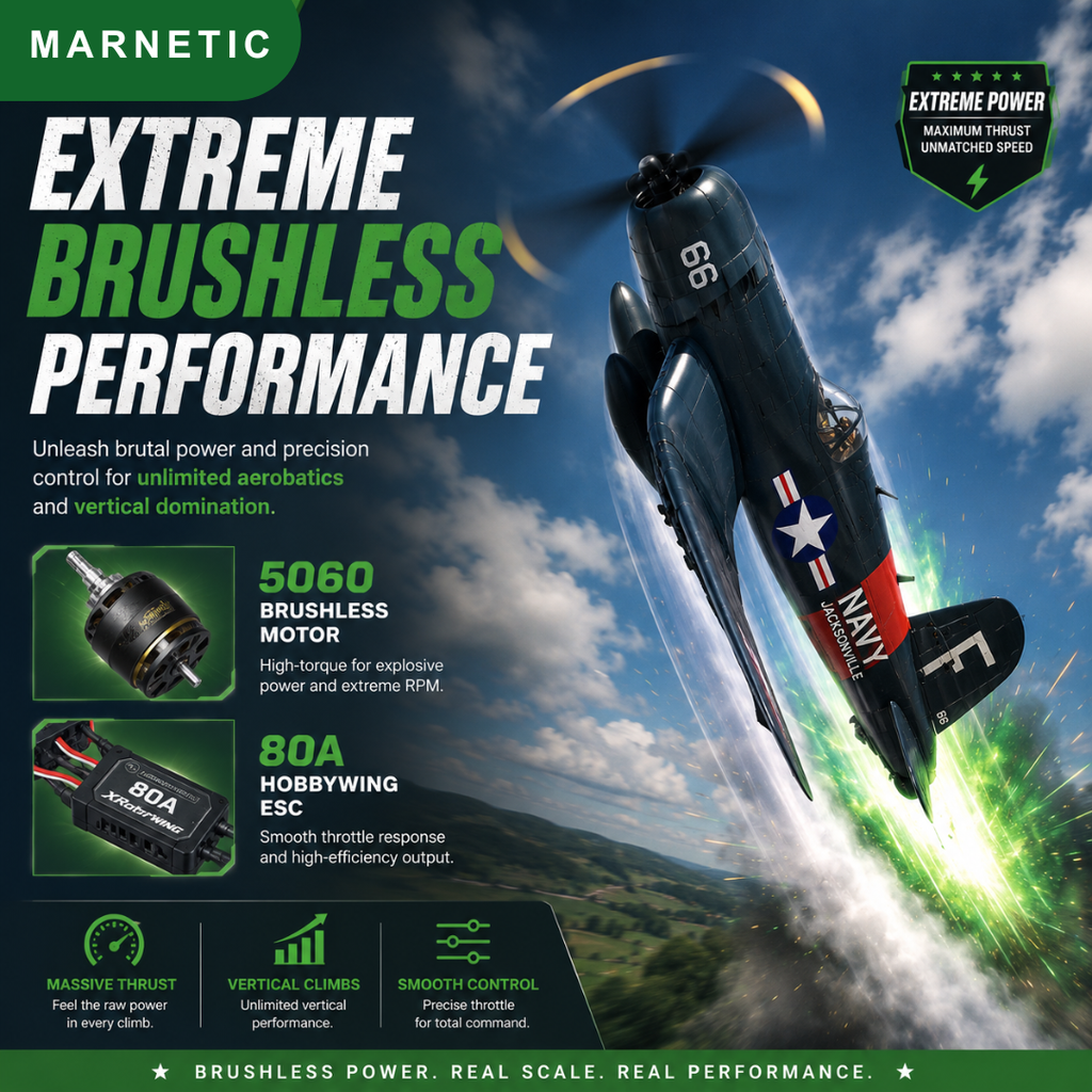 ✨Summer Refreshing Sale ⚡Large-Scale F4U Corsair RC Airplane with Brushless Power