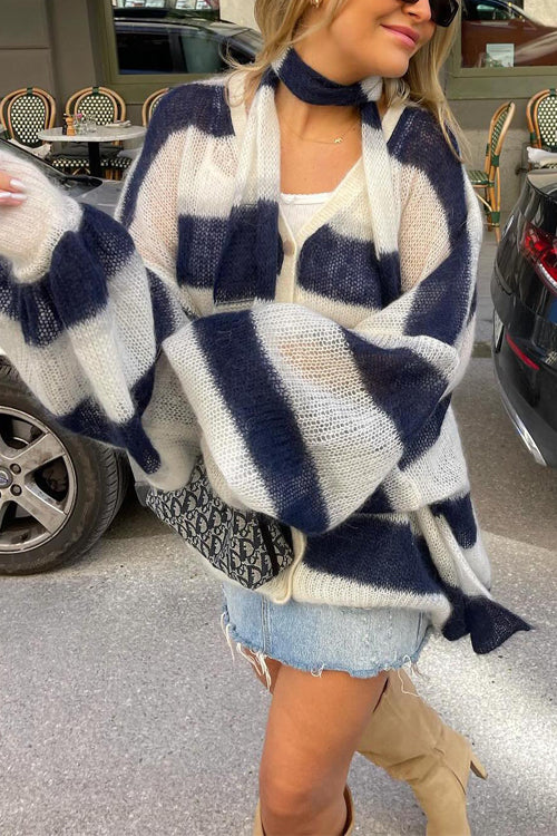 VibeLayer - Y2K Stripe Sweater