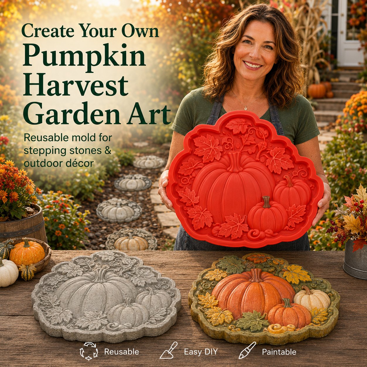 GardenCraft– Premium Reusable Garden Stepping Stone Mold