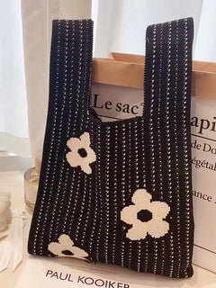 FloraChic – Floral Printed Hollow Design Handbag
