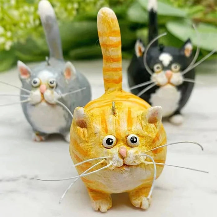 WhimsiCats™️ - Handcrafted Miniature Kitty Figurine marnetic
