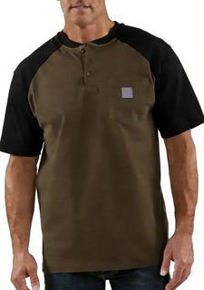 StyleFusion – Premium Color Block Casual Shirt